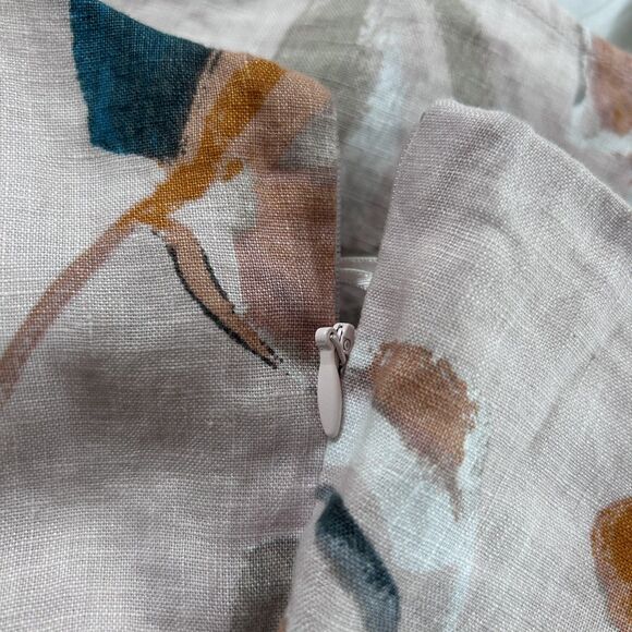 Rachel Zoe Linen Floral Midi Dress Pink Multicolor Size 8 - Picture 5 of 8